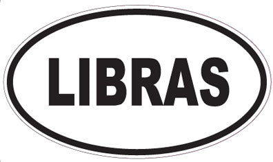 LIBRAS - Oval Sticker