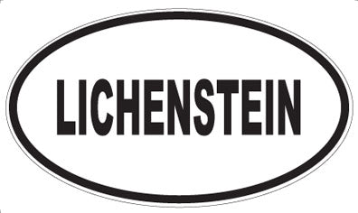 LICHENSTEIN - Oval Sticker