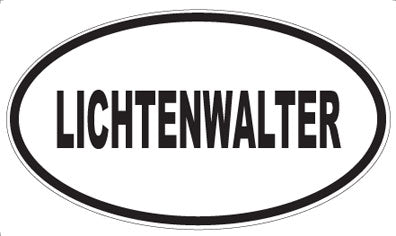 LICHTENWALTER - Oval Sticker