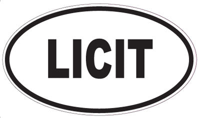 LICIT - Oval Sticker