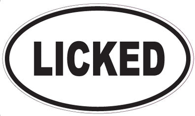 LICKED - Oval Sticker