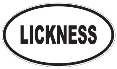LICKNESS - Oval Sticker
