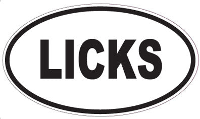 LICKS - Oval Sticker
