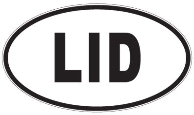 LID - 3 Letter Initials Oval Sticker