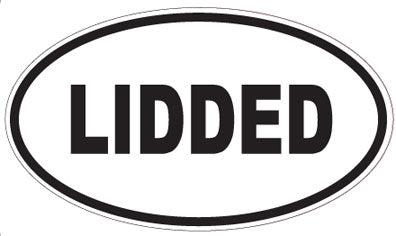 LIDDED - Oval Sticker