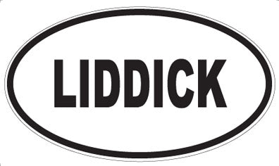 LIDDICK - Oval Sticker