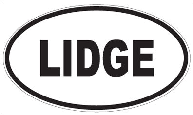 LIDGE - Oval Sticker