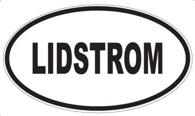 LIDSTROM - Oval Sticker