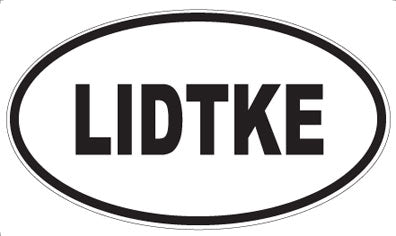 LIDTKE - Oval Magnet