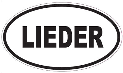 LIEDER - Oval Sticker