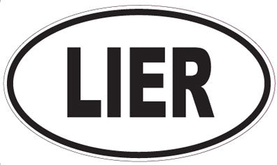 LIER - Oval Sticker
