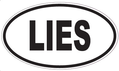 LIES - Oval Sticker