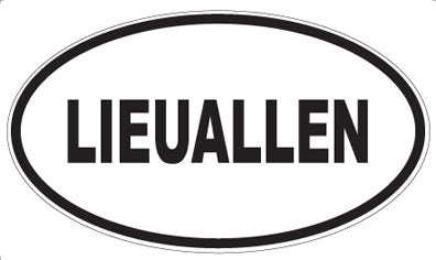 LIEUALLEN - Oval Sticker