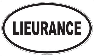 LIEURANCE - Oval Sticker