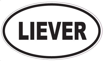 LIEVER - Oval Sticker