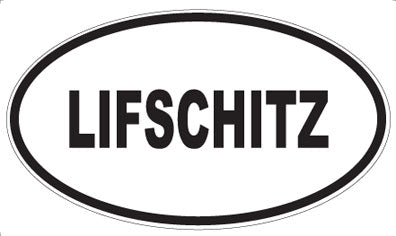 LIFSCHITZ - Oval Sticker