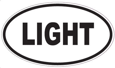 LIGHT - Oval Sticker
