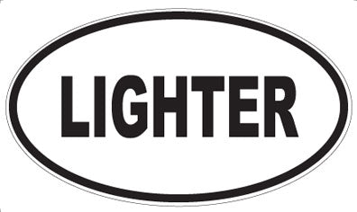 LIGHTER - Oval Sticker