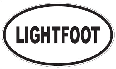 LIGHTFOOT - Oval Sticker