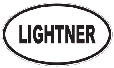 LIGHTNER - Oval Magnet