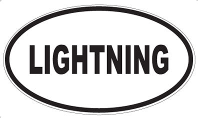 LIGHTNING - Oval Sticker
