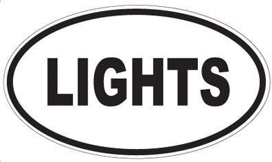 LIGHTS - Oval Sticker
