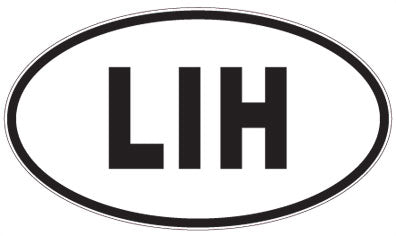 LIH - 3 Letter Initials Oval Sticker