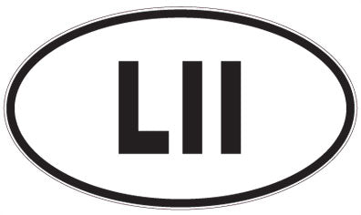 LII - 3 Letter Initials Oval Sticker
