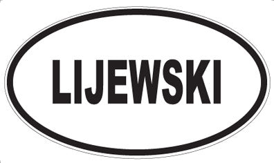 LIJEWSKI - Oval Sticker