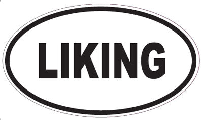 LIKING - Oval Sticker
