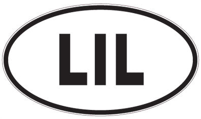 LIL - 3 Letter Initials Oval Sticker