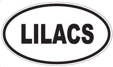 LILACS - Oval Sticker