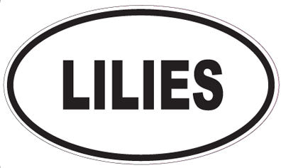LILIES - Oval Sticker