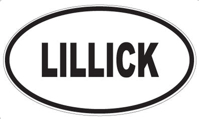 LILLICK - Oval Sticker