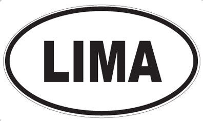 LIMA - Oval Sticker