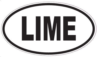 LIME - Oval Sticker