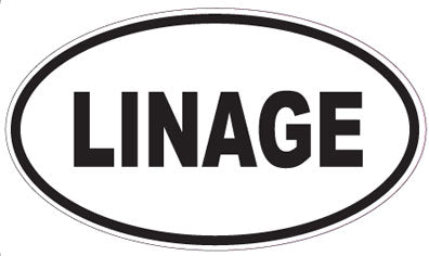 LINAGE - Oval Sticker