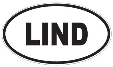 LIND - Oval Sticker