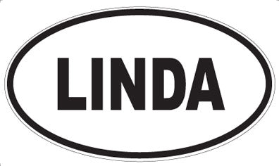 LINDA - Oval Sticker