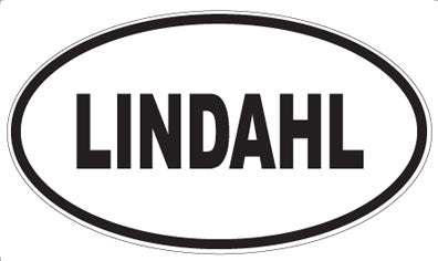 LINDAHL - Oval Sticker
