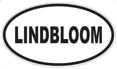 LINDBLOOM - Oval Sticker