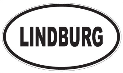 LINDBURG - Oval Sticker