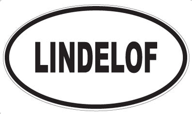 LINDELOF - Oval Sticker