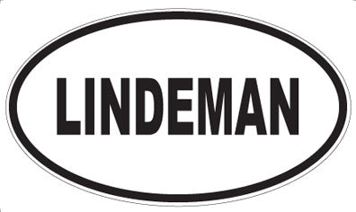LINDEMAN - Oval Sticker