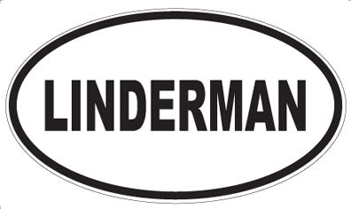 LINDERMAN - Oval Sticker