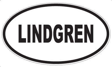 LINDGREN - Oval Sticker