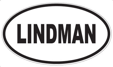 LINDMAN - Oval Sticker