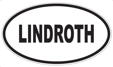 LINDROTH - Oval Sticker
