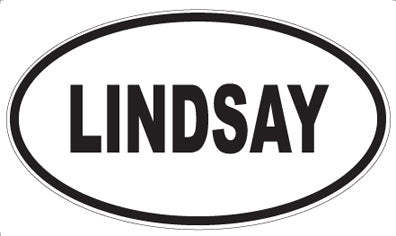 LINDSAY - Oval Sticker