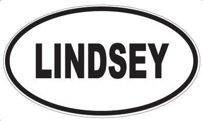 LINDSEY - Oval Sticker